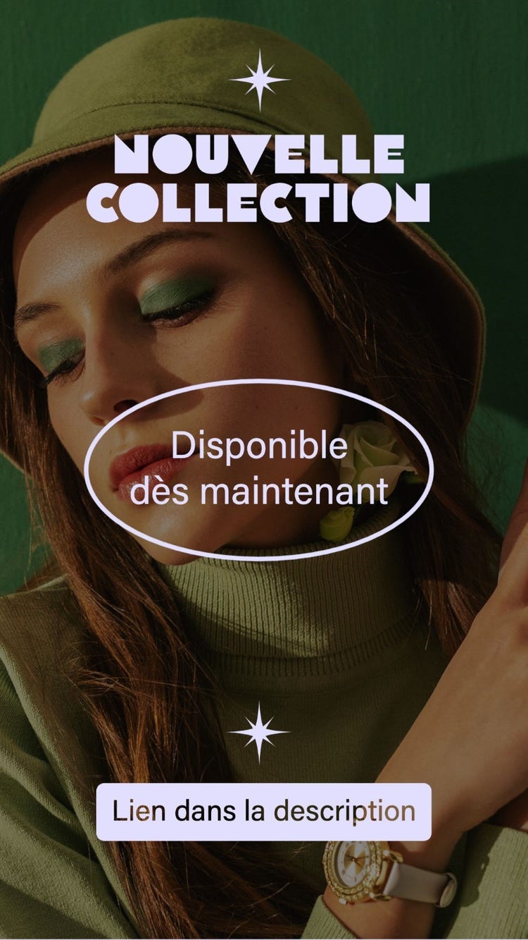 Green and Purple New Collection Facebook Story