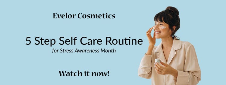 Blue Self Care Skincare Stress Awareness Month