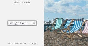 Deckchair on Beach Brighton Travel Agency Facebook Ad Images for Facebook Shop