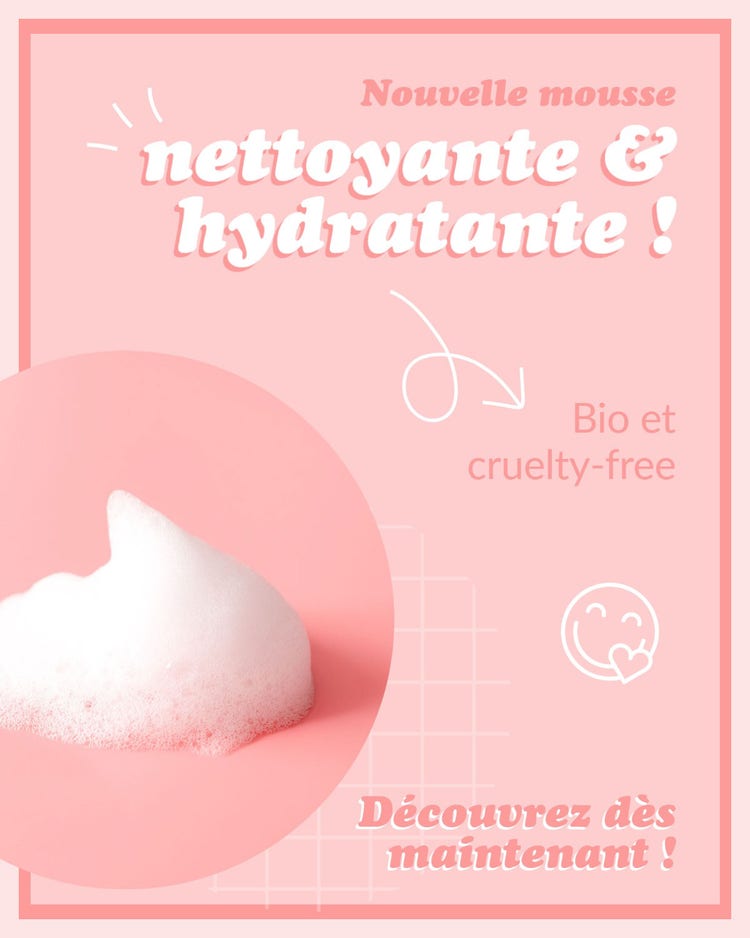 Pink Monochrome Skin Care Product Instagram Ad