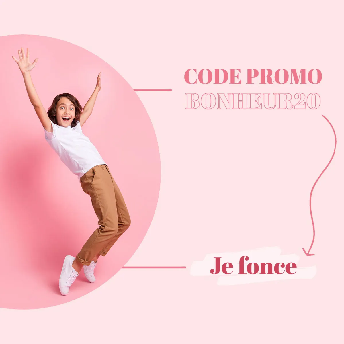 Pink Fashion Promo Code Facebook Ad