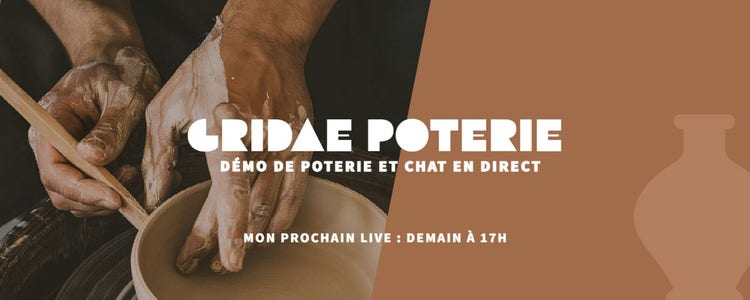 Brown Pottery Chat Channel Twitch Banner