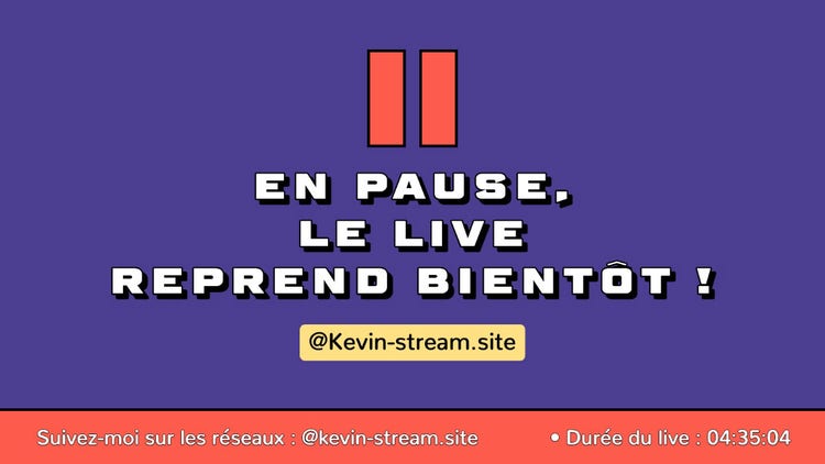 Purple and Red Twitch Video Player Pause Screen