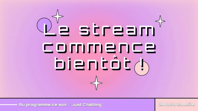 Purple and Pink Gradient Twitch Video Player Start Screen