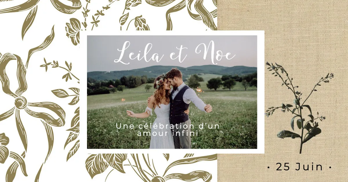 Wedding collage Facebook event cover 
