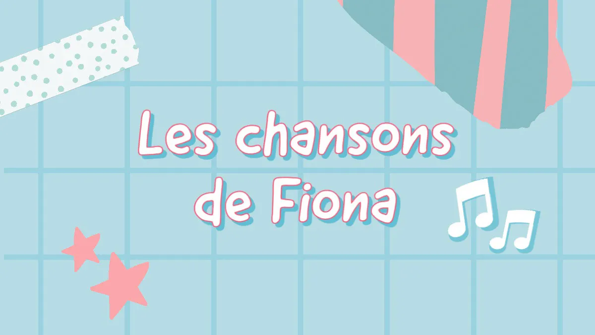 Pink and Blue Les Chansons de Fiona Youtube Channel Art