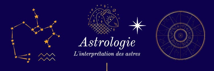 Dark Blue and Gold Astrology Twitter header