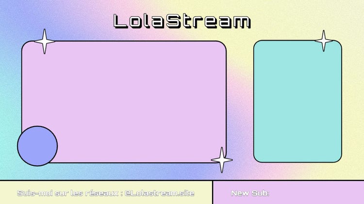 Purple and Yellow Aesthetic Gradient Twitch Video Player Overlay
