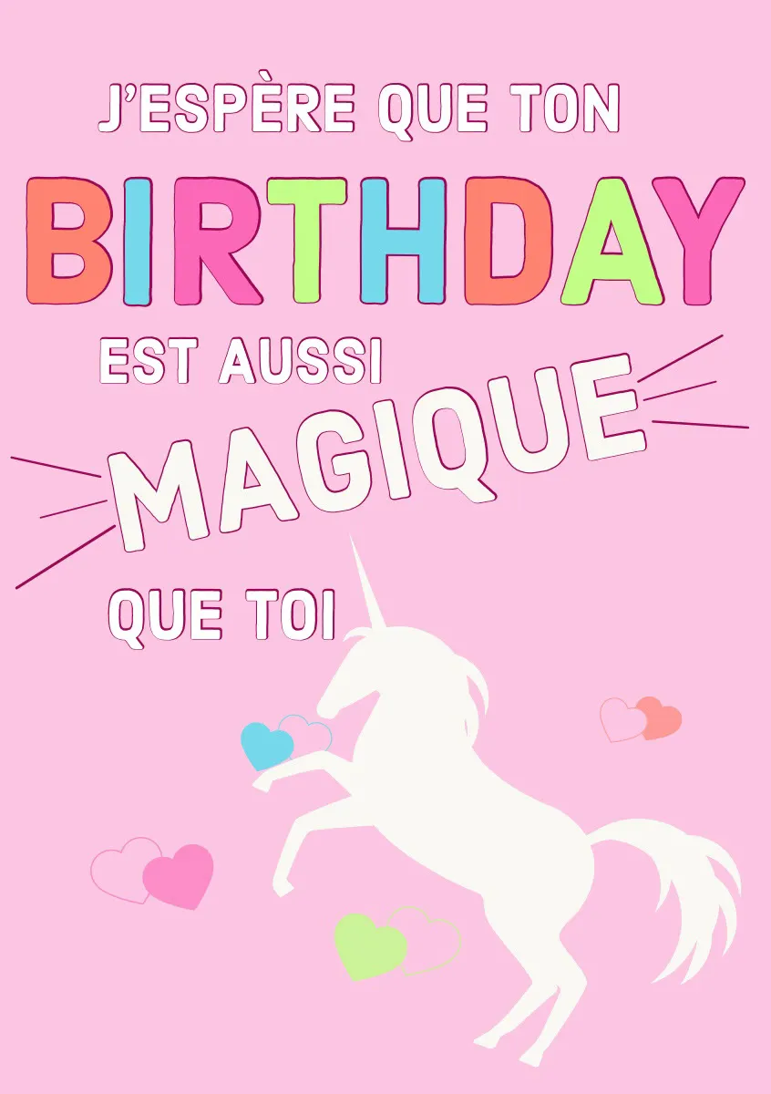 magical unicorn birthday cards