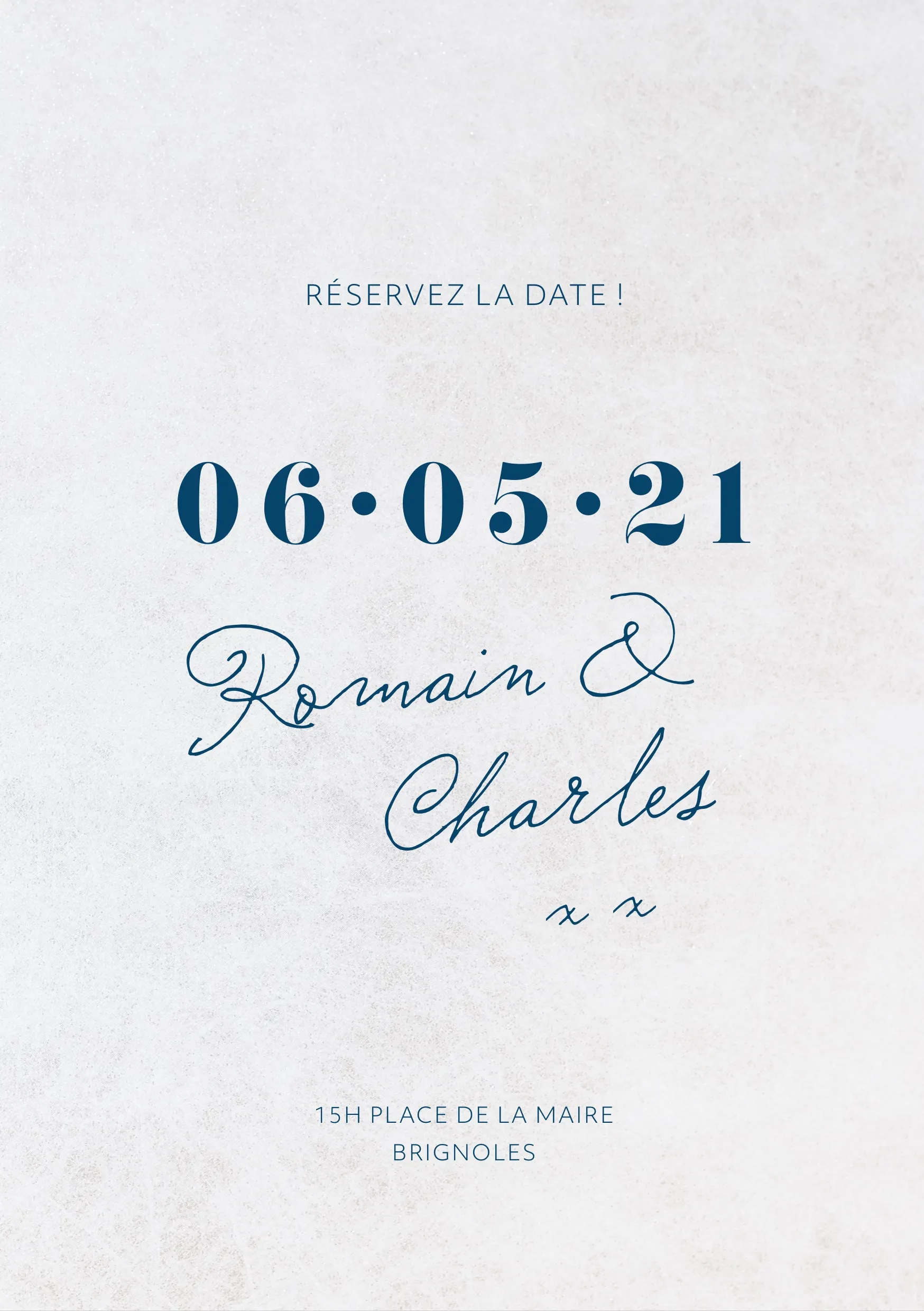 White Parchment Wedding Save The Date Card A5
