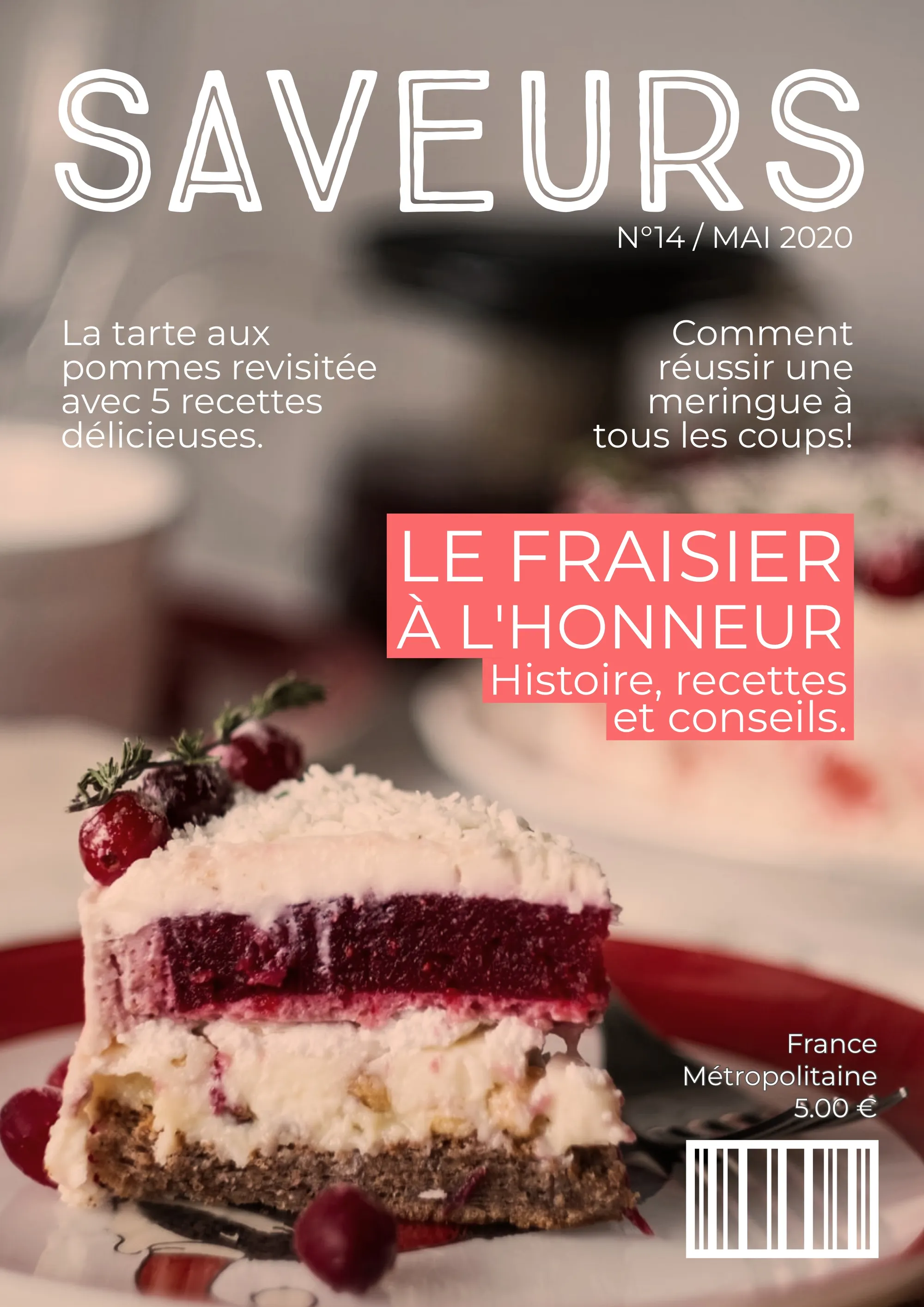 Pink Cake Flavour Magazine Cover 