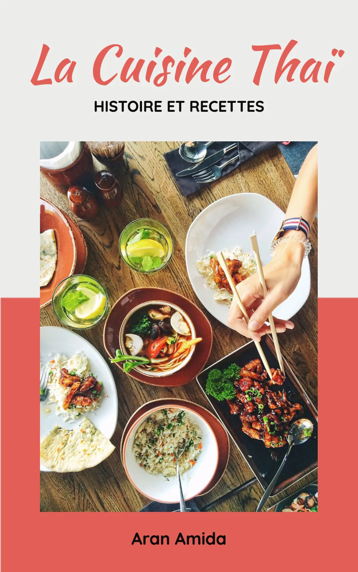 Red & Grey Thai Cuisine Cookbook Cover