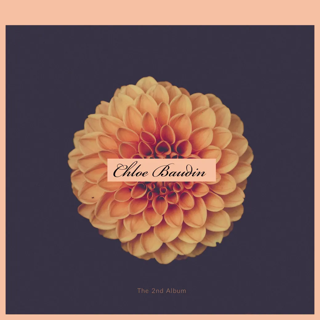 Navy Blue with Orange Flower Chloe Baudin Album Cover