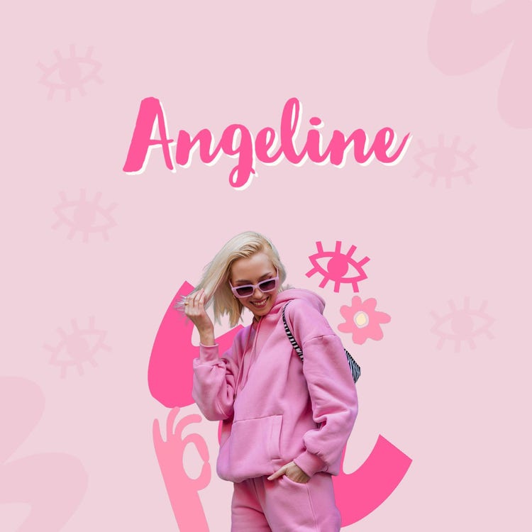 Pink trendy girl album cover