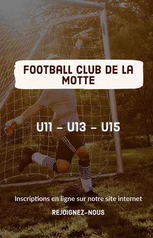  White - Football Club Poster  Prospectus de club