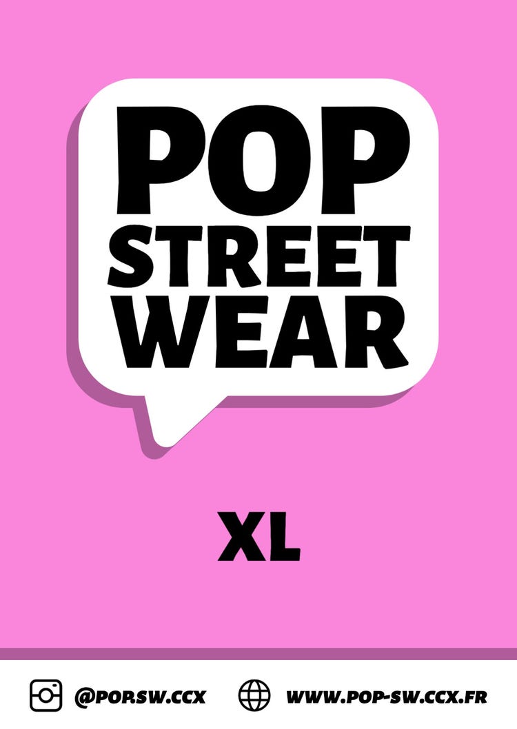 Pink Pop Speech Bubble Street Wear Clothing Label