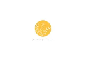 Orange Business Brand Logo with Plants Wine Label