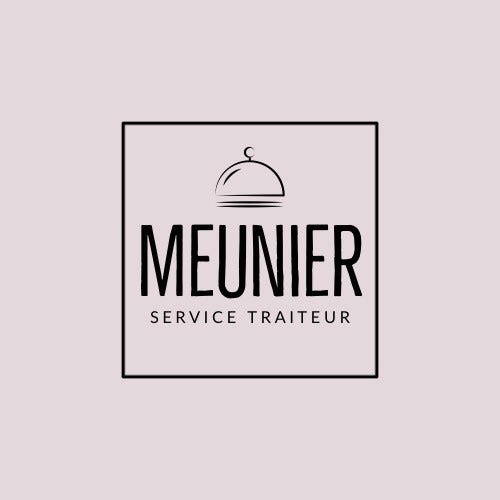 Black & Muted Pink Catering Service Logo Design