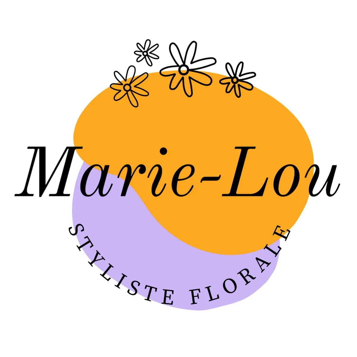 Yellow Lilac Artsy Floral Stylist Logo