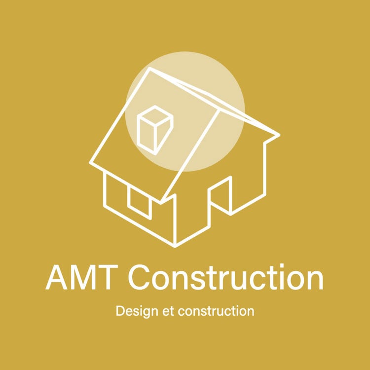 Yellow and Beige Simple Construction Logo