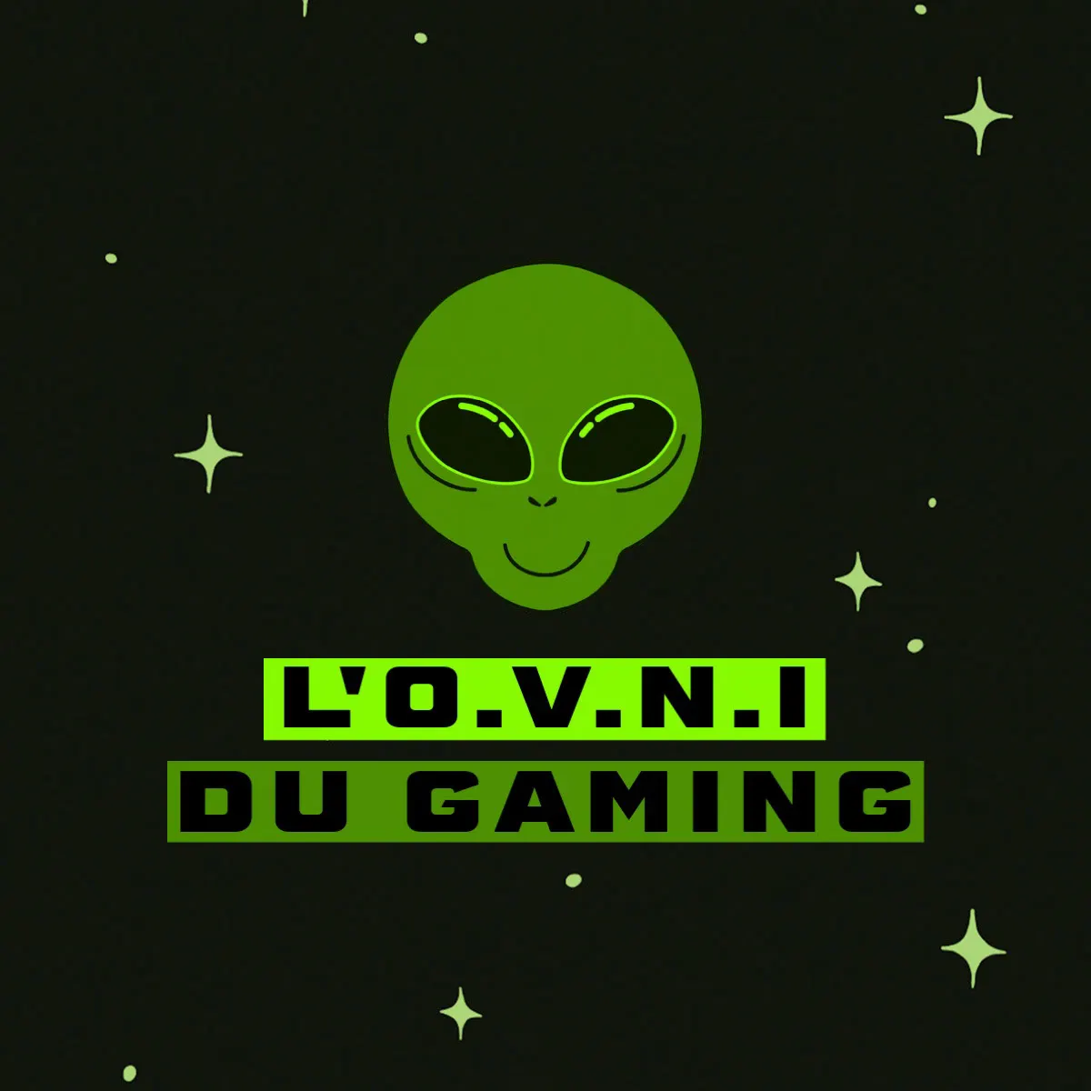 Neon Green UFO Game Logo