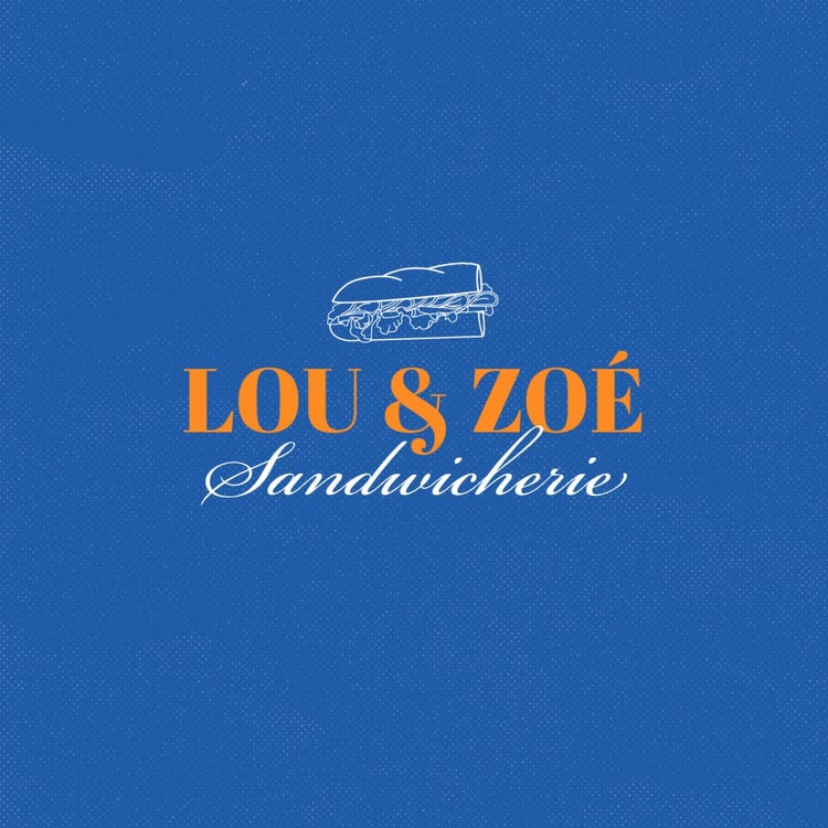 Blue and Orange Sandwich Shop Logo