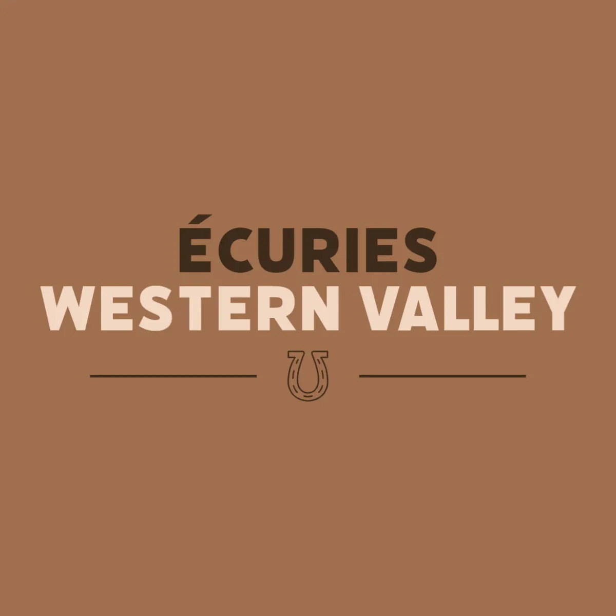 Brown Monochrome Western Horse-Riding T-Shirt Design Logo