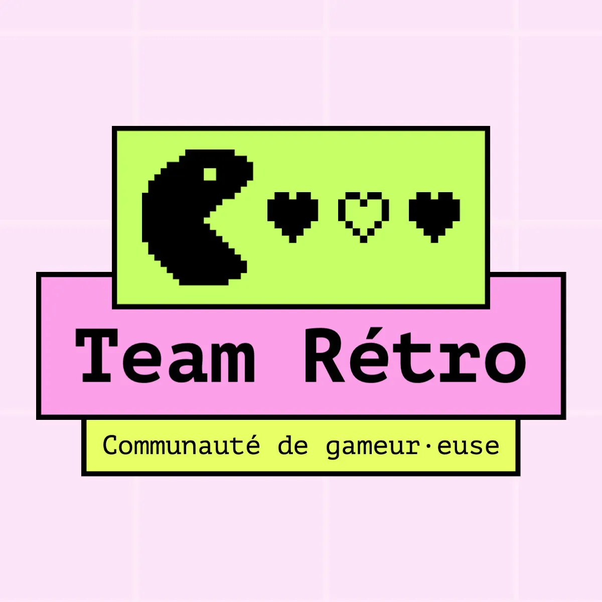 Neon Colored Pixel Retro Game Logo