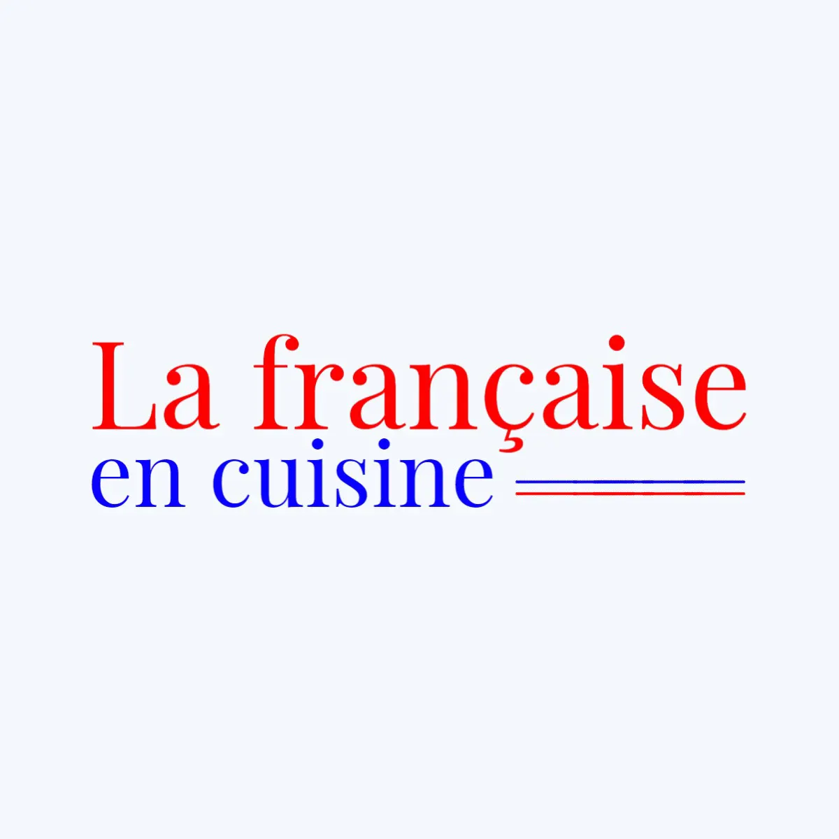 Blue Red French Food Logo