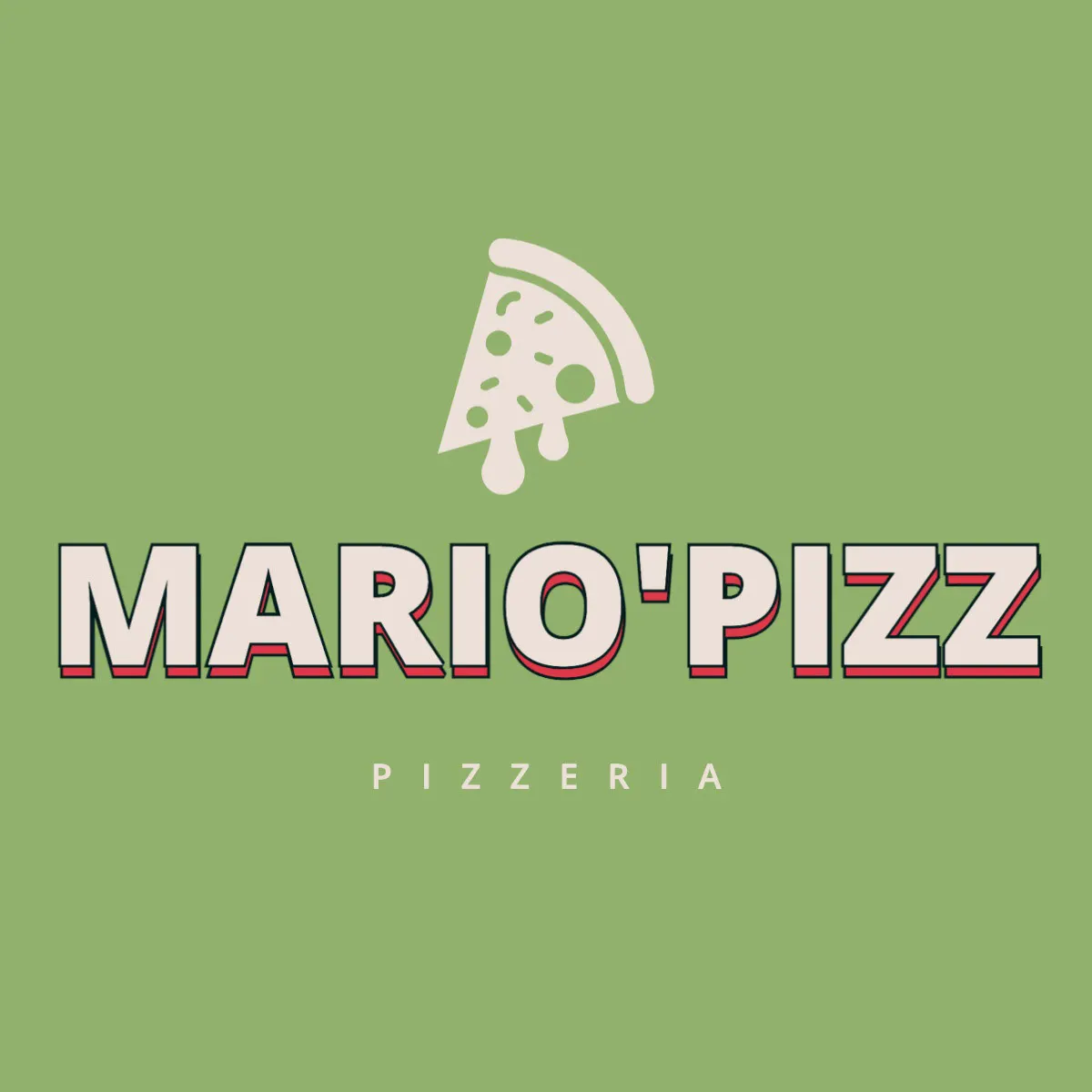 Green Pizza T-Shirt Design Logo