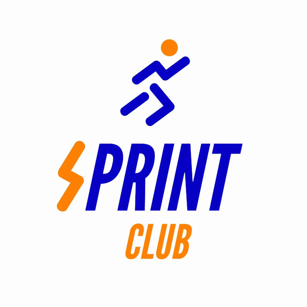Blue Orange Athletics Club T-Shirt Logo Design