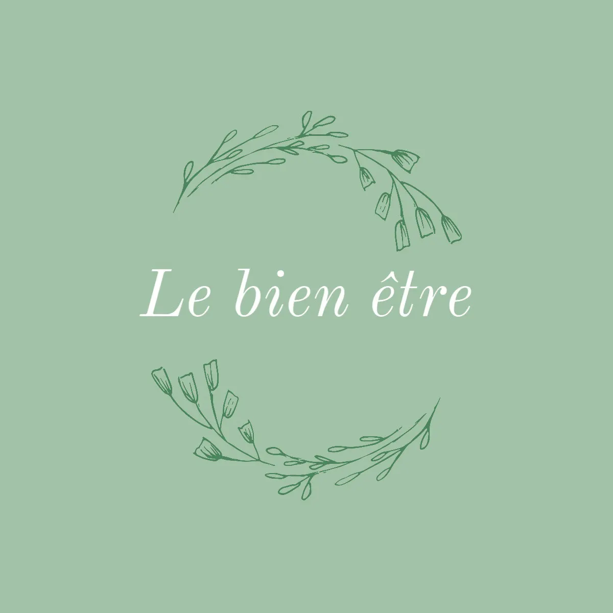 Green And White Round Branch Le Bien Etre Logo