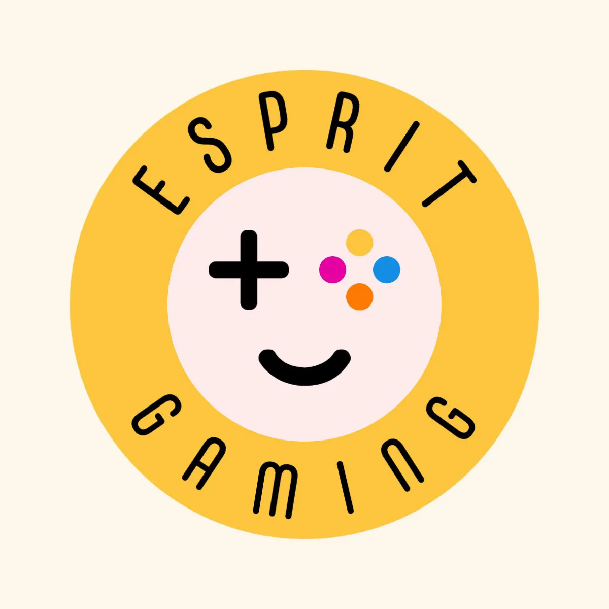 Colorful Game Console Controller Smiley Face Game Logo