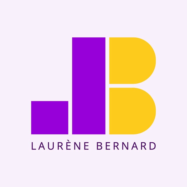 Purple Yellow Geometrical Initials Logo