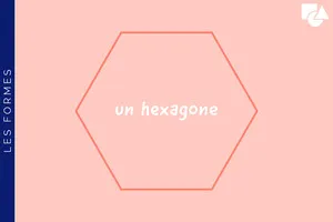 Pink Hexagon Shapes Flashcard Fiche mémoire