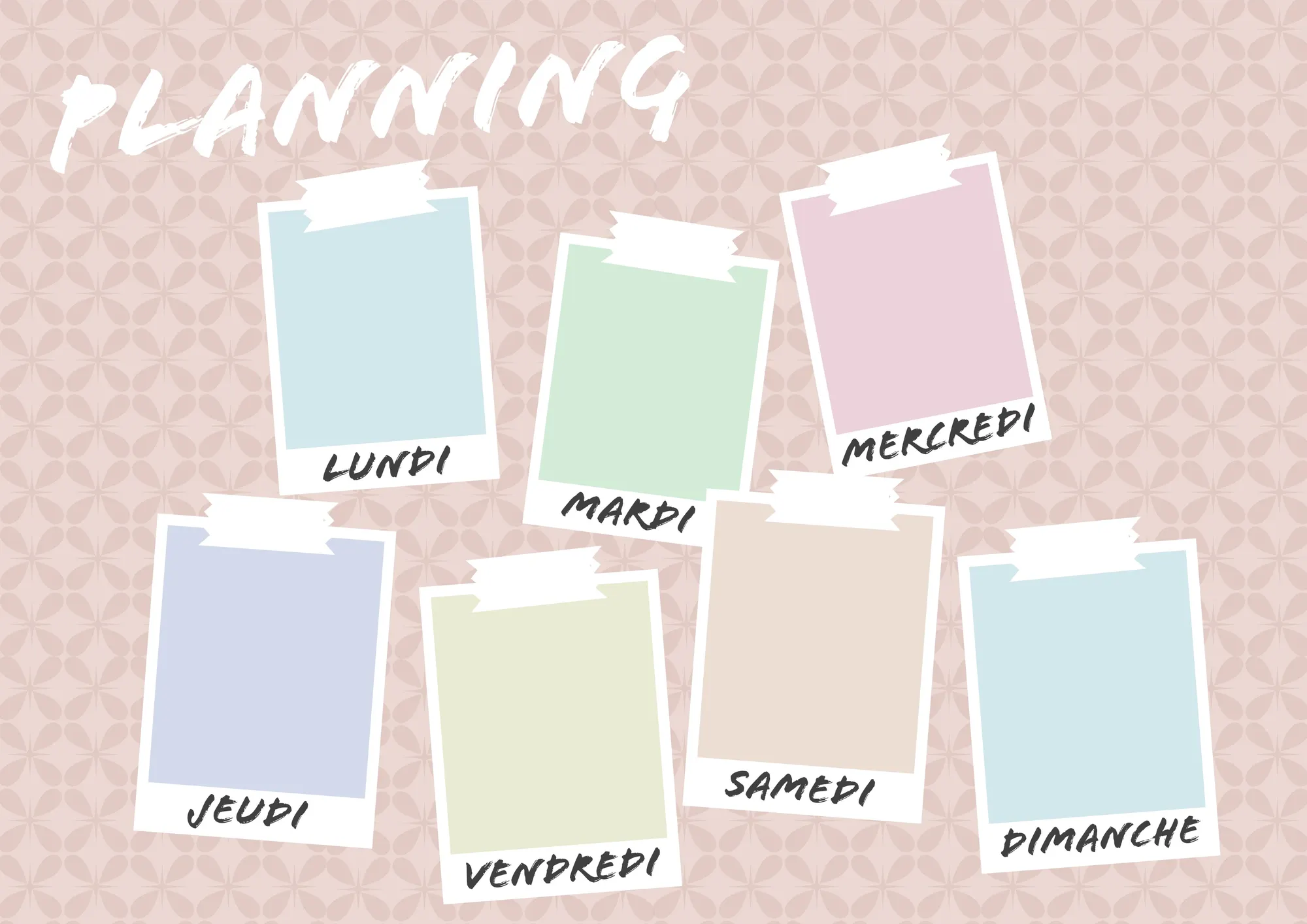 Pastel Post Its Planner A4