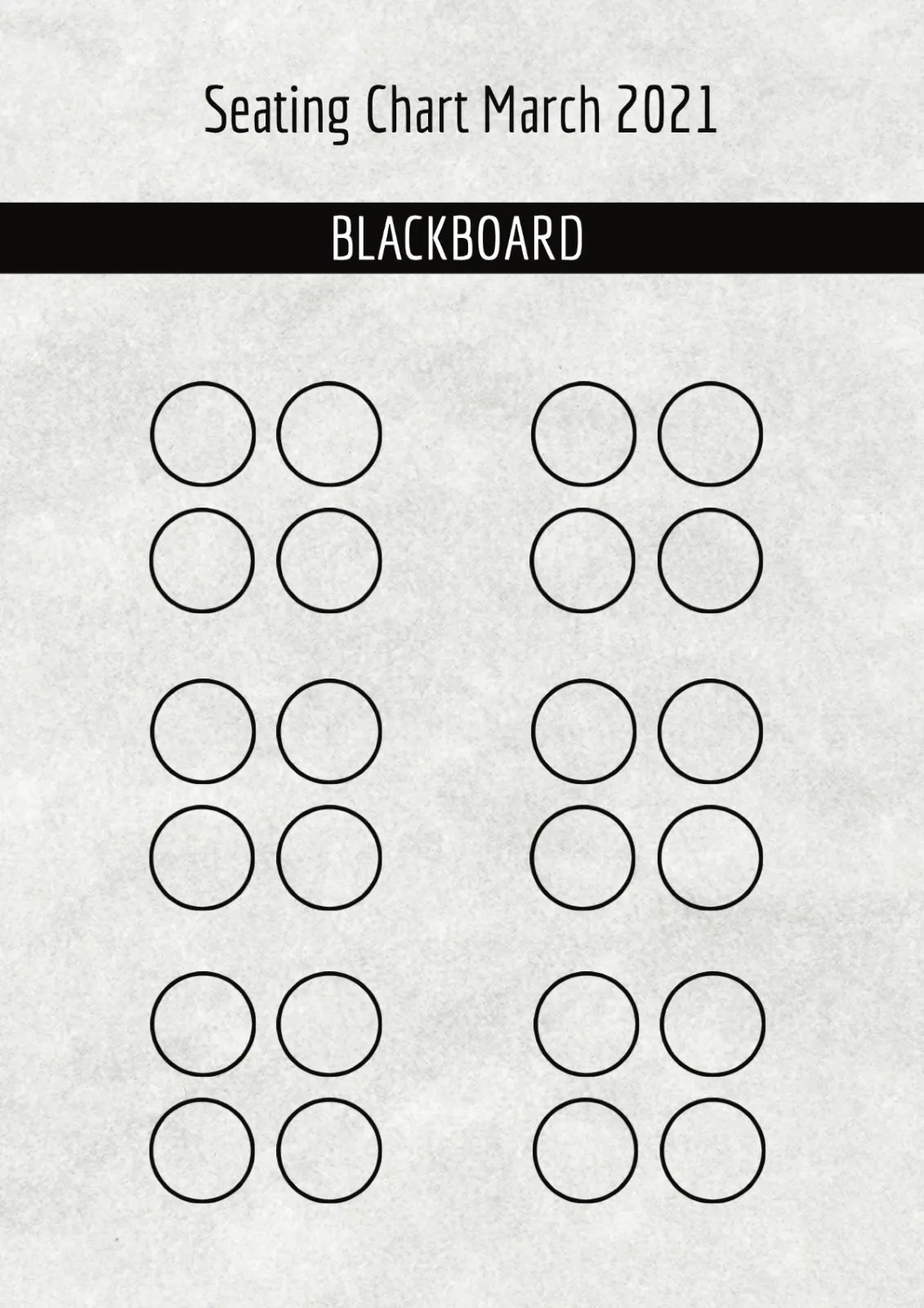 Grey & Black Seating Chart