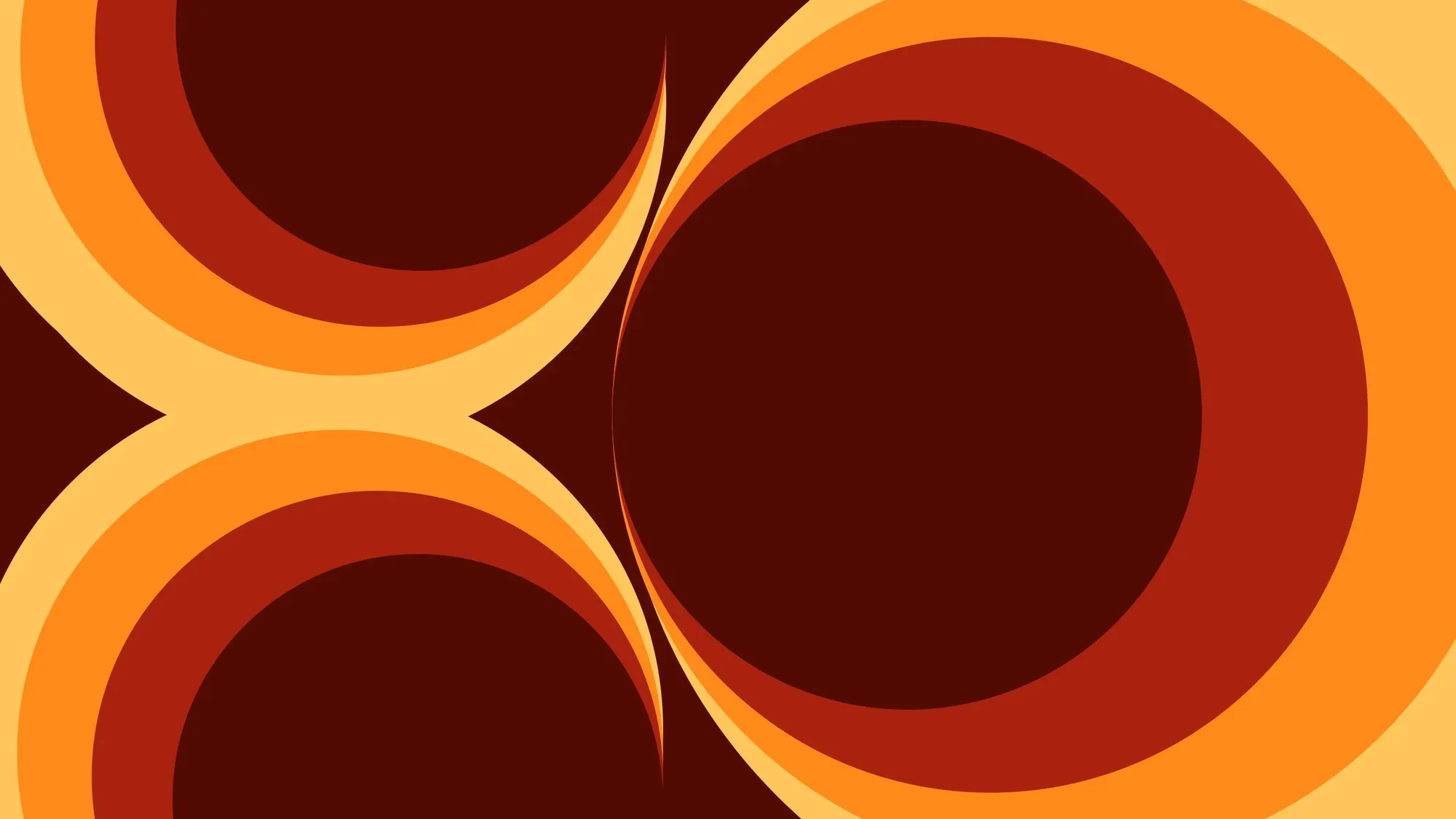 Orange Abstract Circles Desktop Background