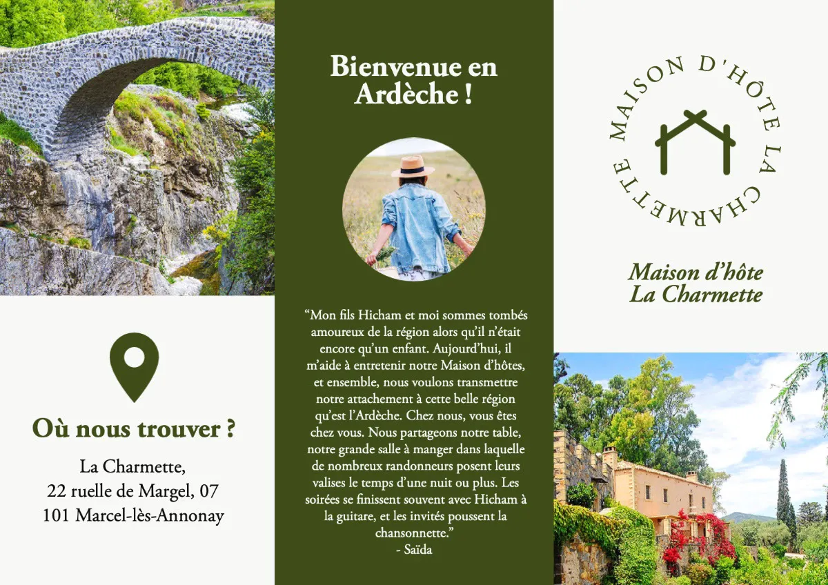 Green and White Town Brochure Trifold