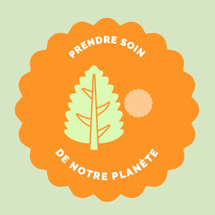 Green and Orange Ecology Association Sticker