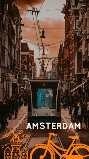 Orange Tram Amsterdam Snapchat  Filtre Snapchat