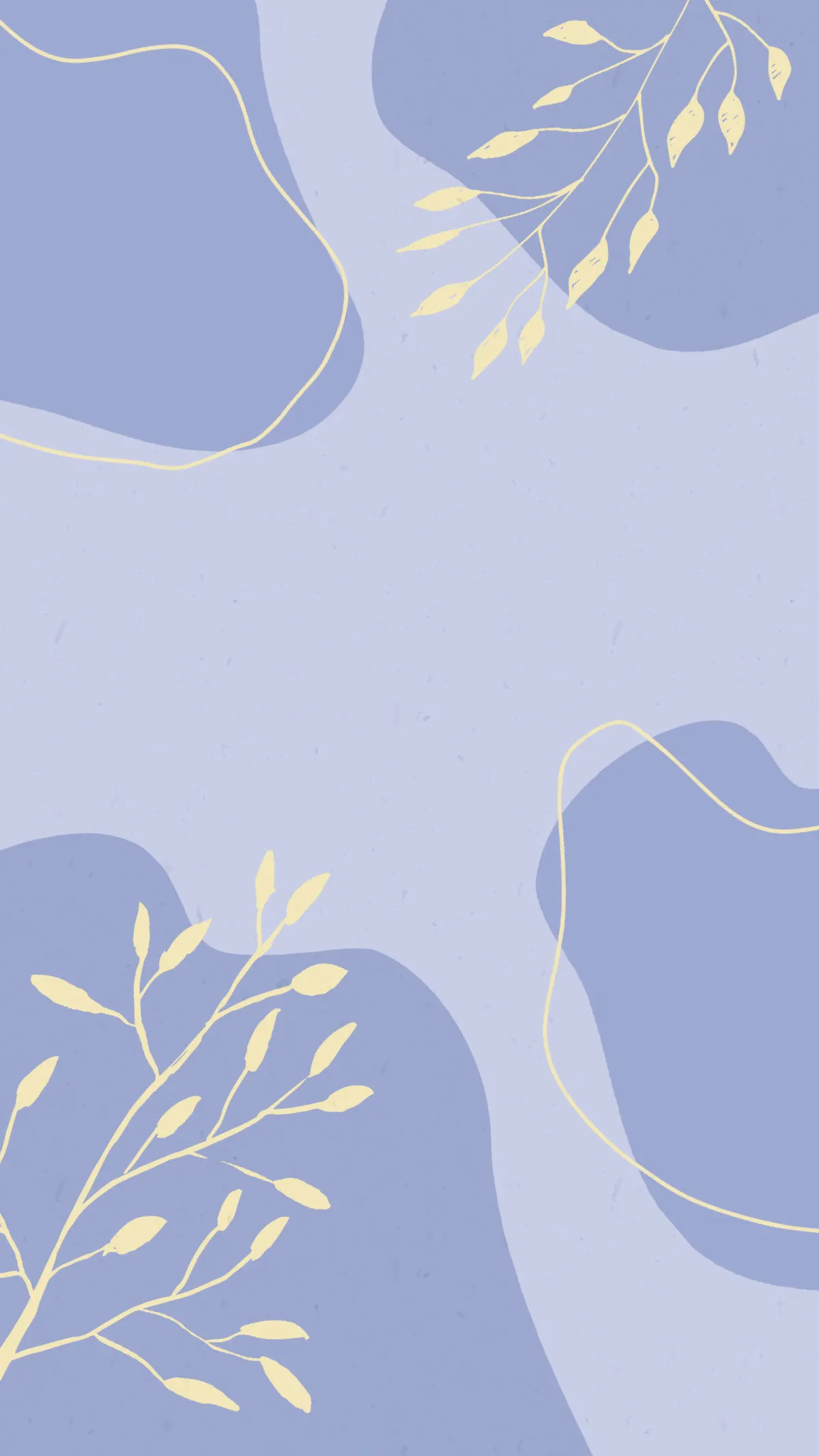 Blue beige Floral Wallpaper
