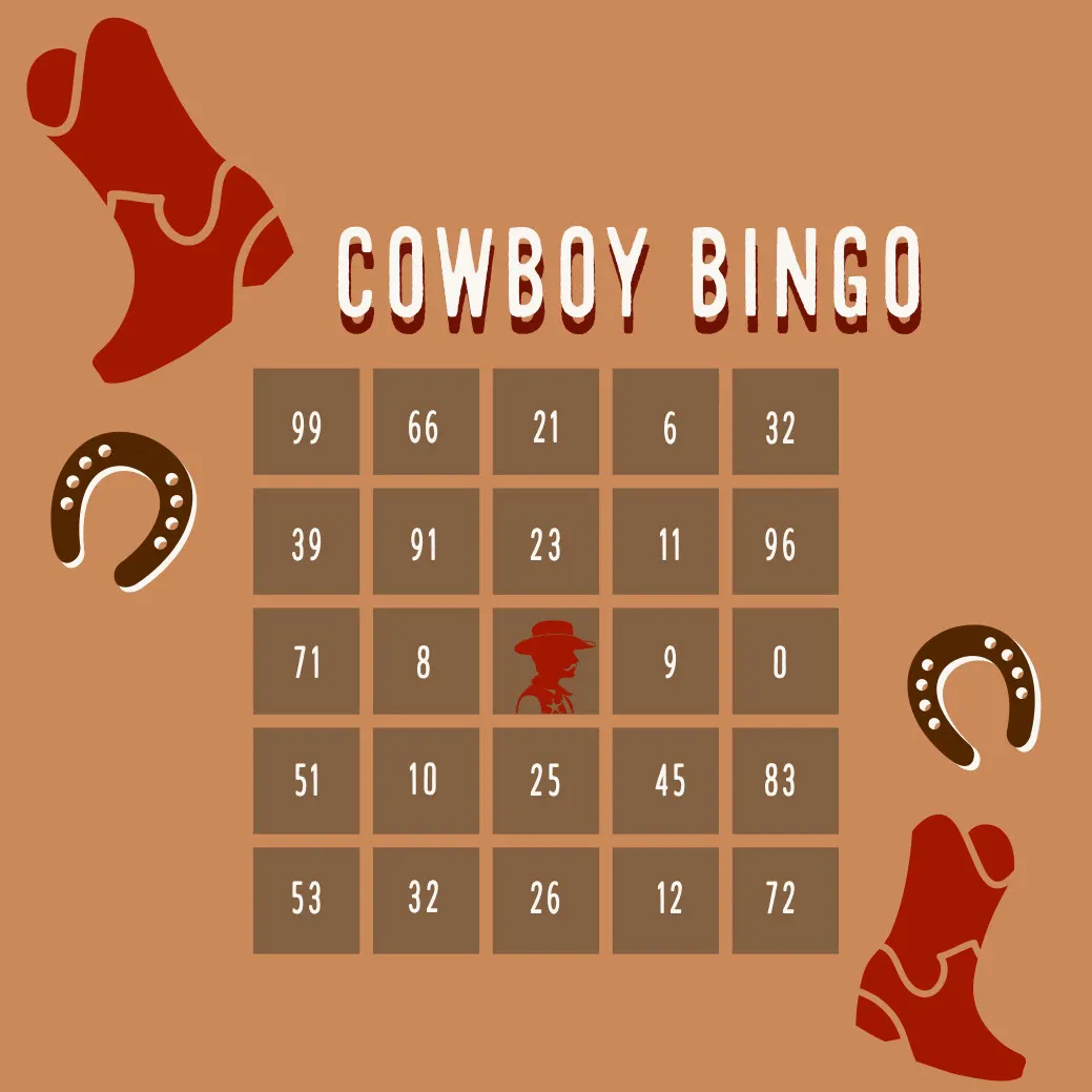 Claret and Beige Bingo Card