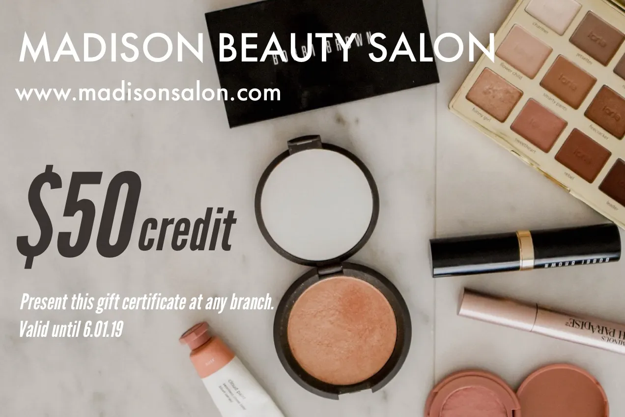 Bright Beauty Salon Gift Certificate 