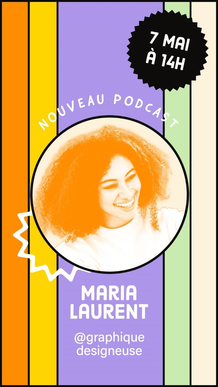 Colorful Groovy New Podcast Facebook Story