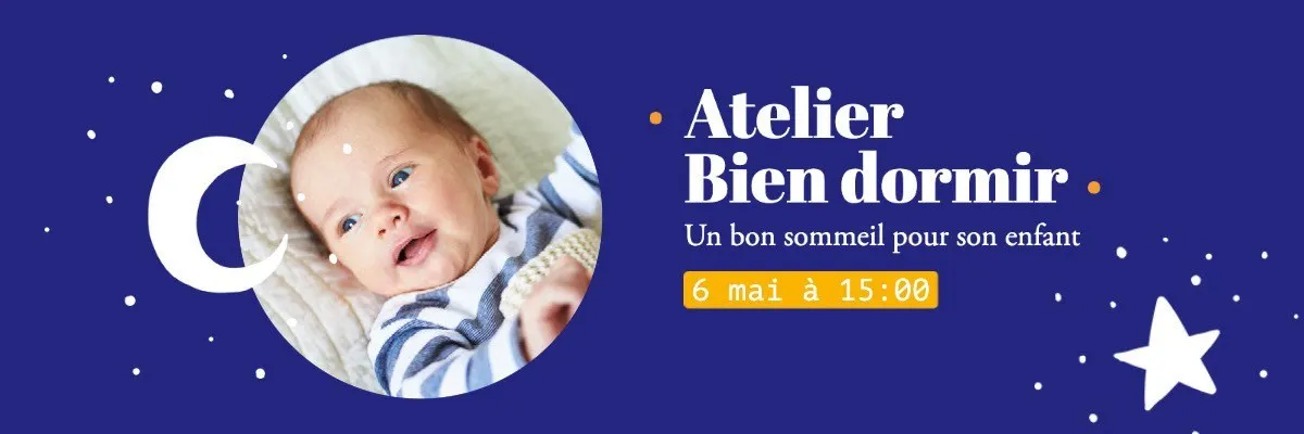 Blue and White Baby Sleep Event Banner