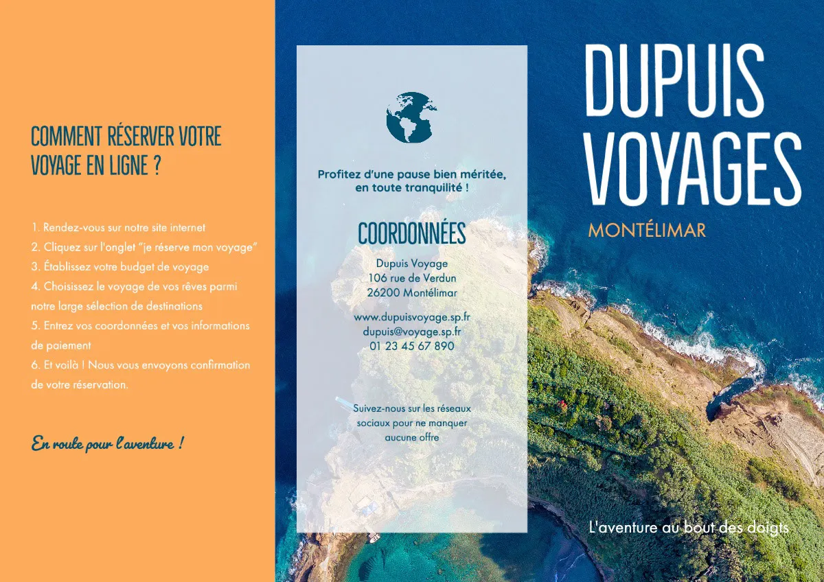 Blue & Orange Travel Agency Brochure