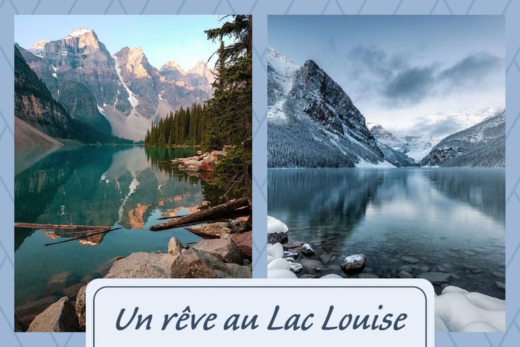 Blue Louise Lake Canada Postcard