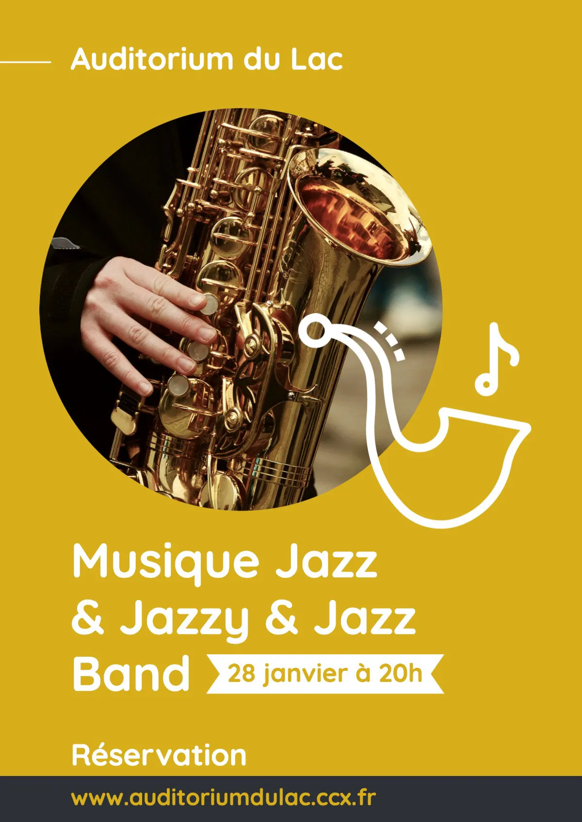 Yellow Jazz Event Poster A3