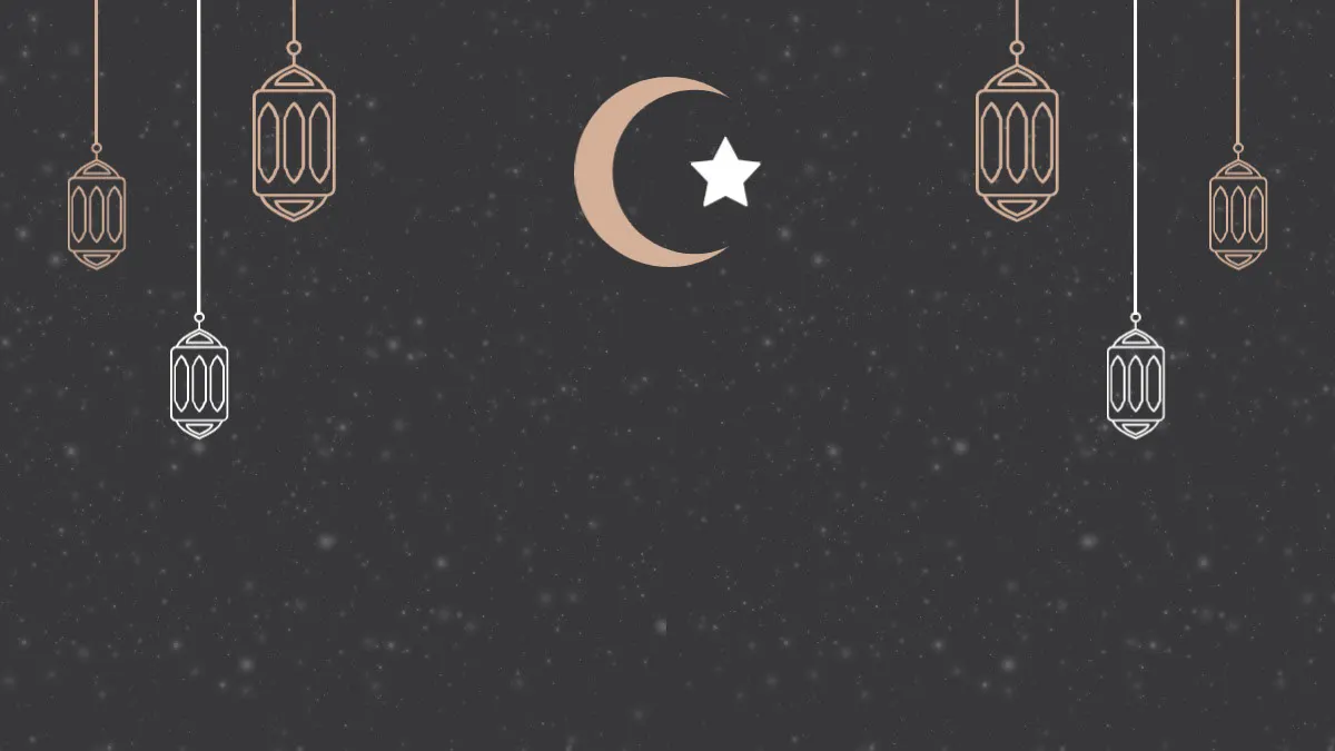 Cream and Black Eid al-Fitr Zoom Background